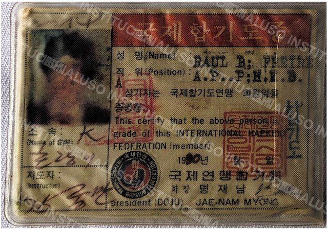 Carteira de membro, International Hapkido Federation, 1990